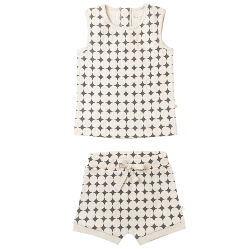 Organic Tank & Tee Shorts Set – Mod Dots