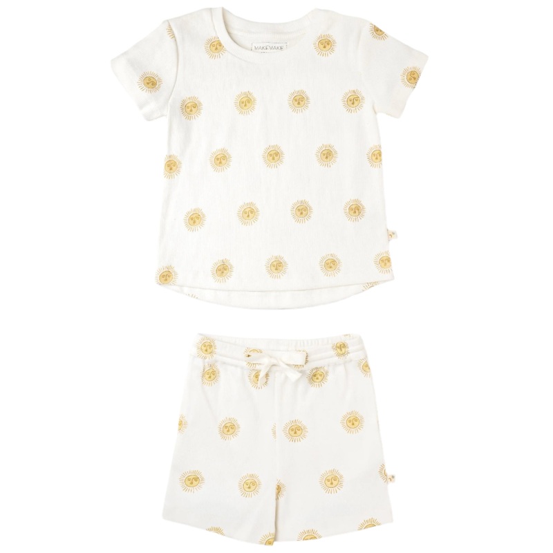Organic Tee & Shorts Set – Summer Sun