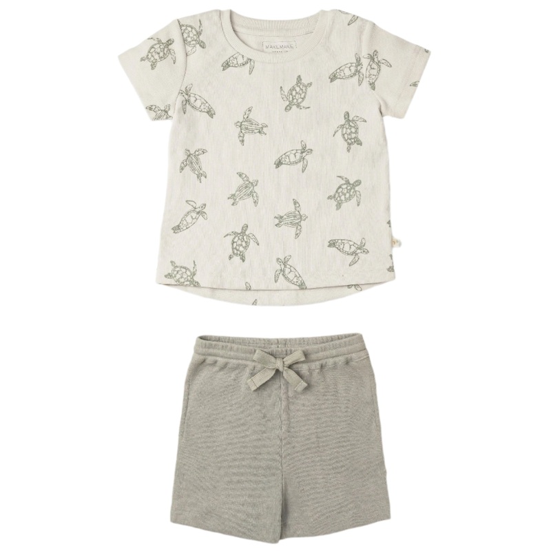 Organic Tee & Shorts Set – Turtles