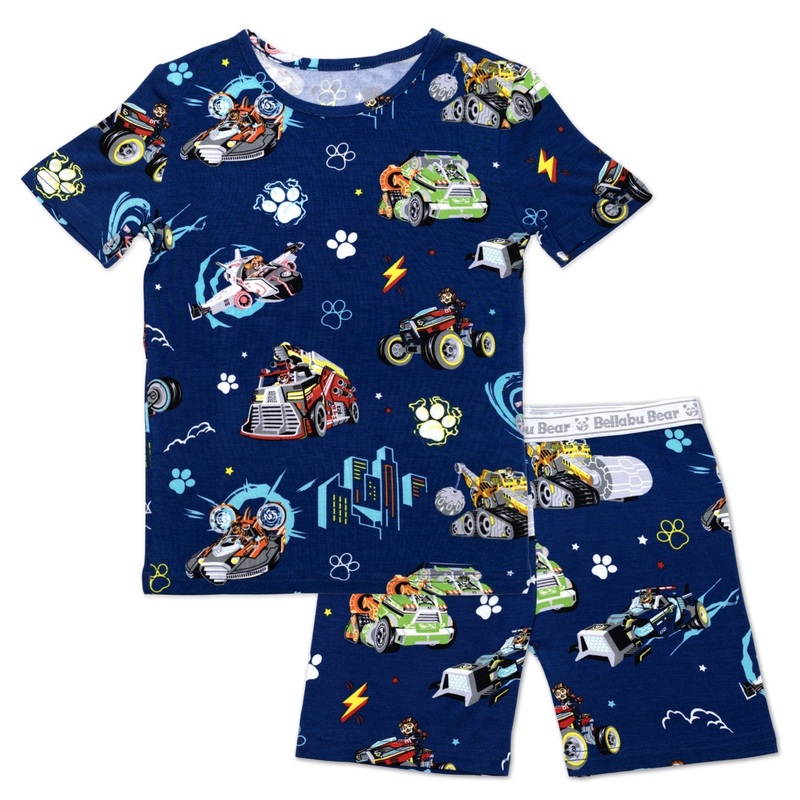 PAW Patrol: The Mighty Movie – Mighty Vehicles Bamboo Kids Pajama Short Set