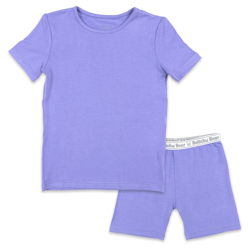 Poppin Purple Bamboo Kids Pajama Short Set