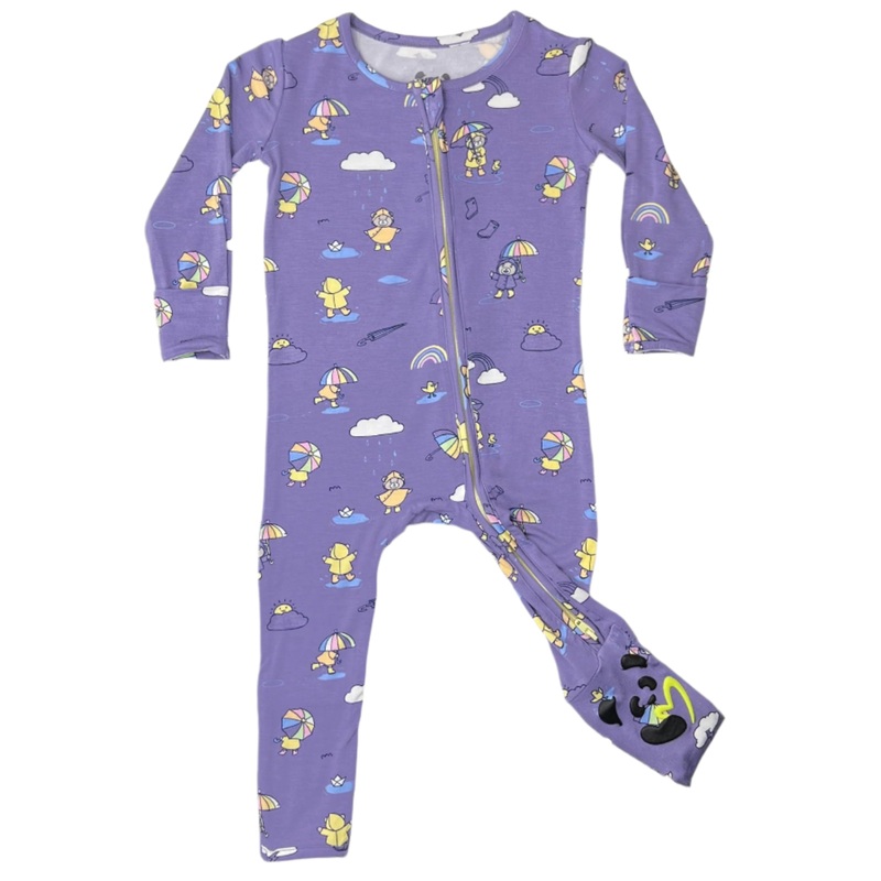 Rainbow Bear Bamboo Convertible Footie