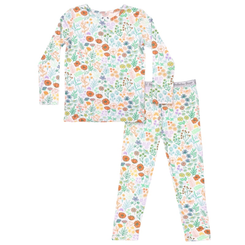 Summer Floral Bamboo Kids Pajamas