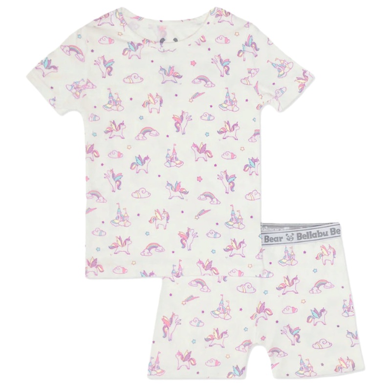 Unicorn Bamboo Kids Pajama Short Set