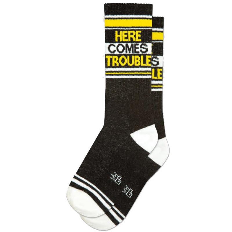 Here Comes Trouble Gym Crew Socks
