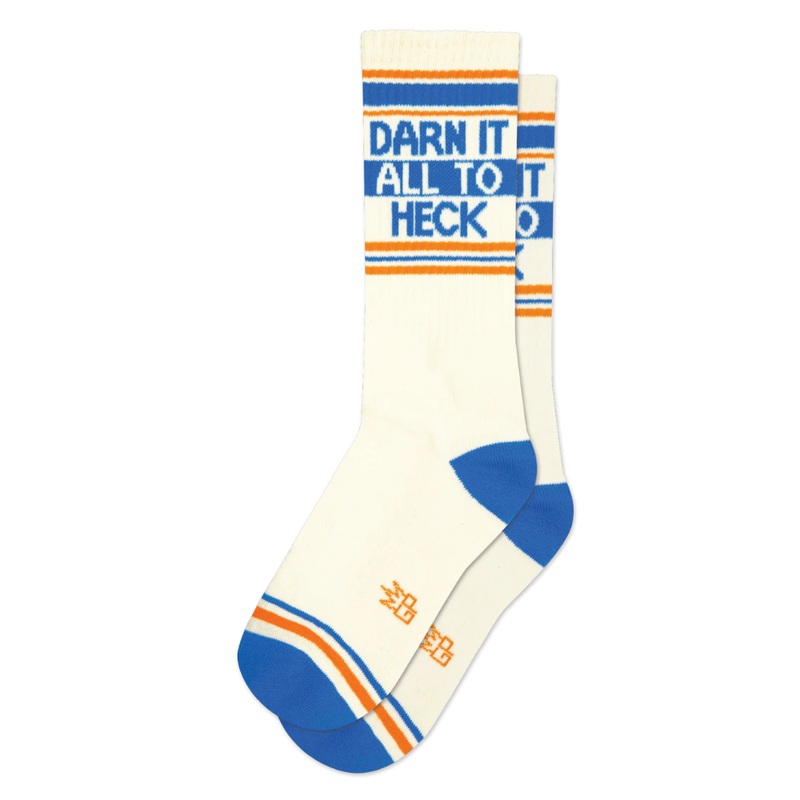Darn It All To Heck Gym Crew Socks