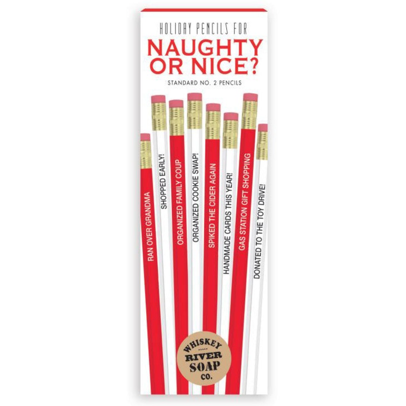 Naughty or Nice Pencils – set of 8
