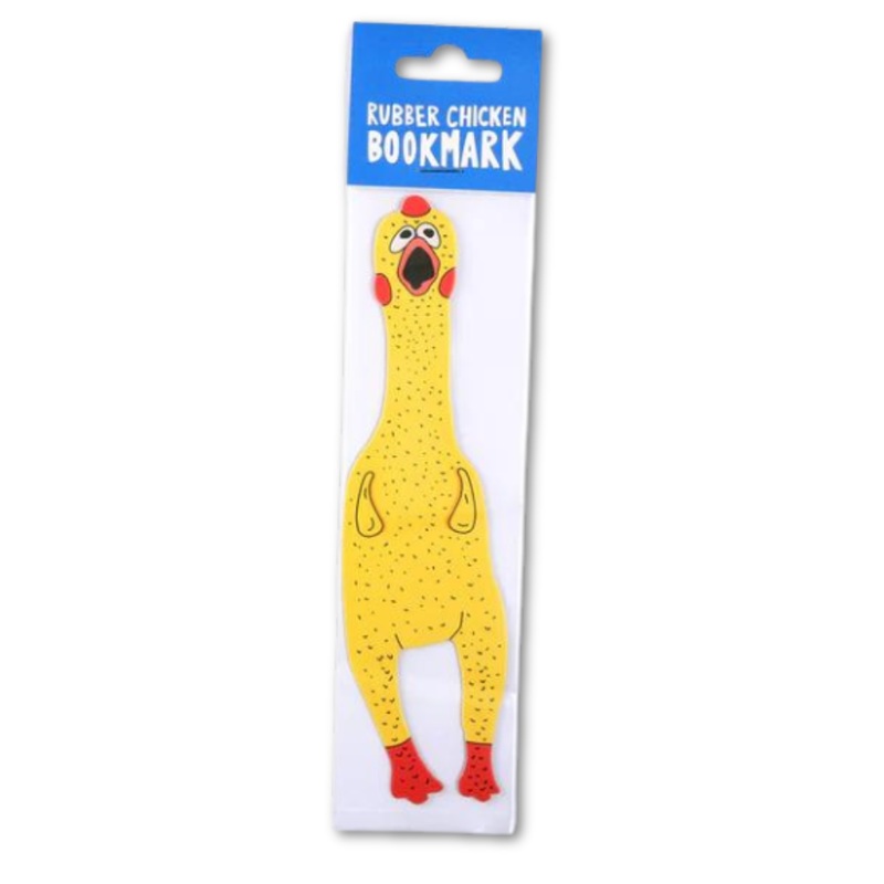 Rubber Chicken Die Cut Book Mark