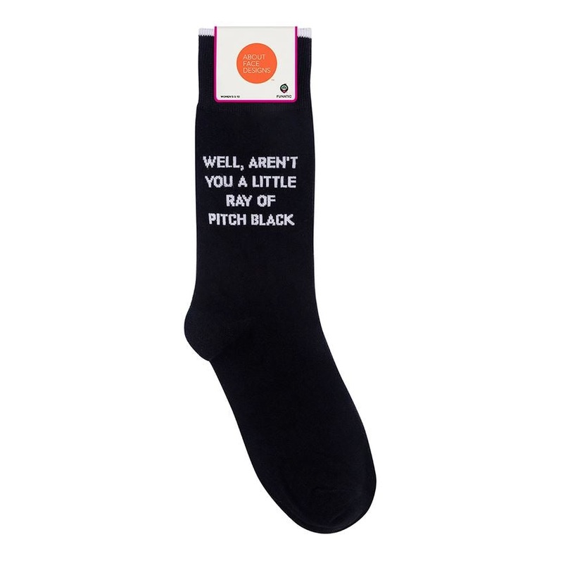 Well Aren’t You A Little Ray Of Pitch Black Socks