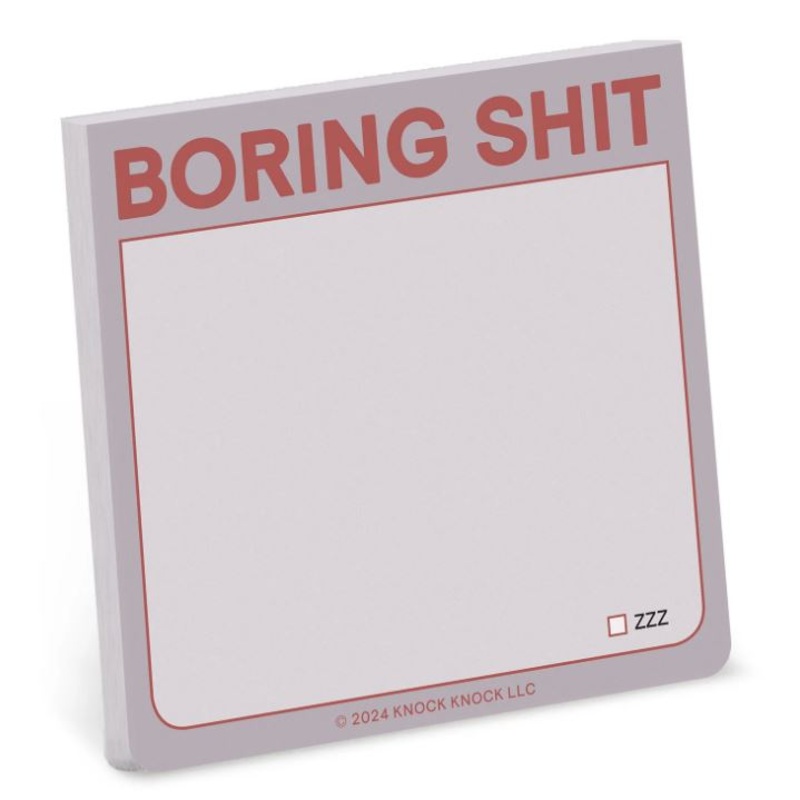Boring Shit Sticky Note Pad