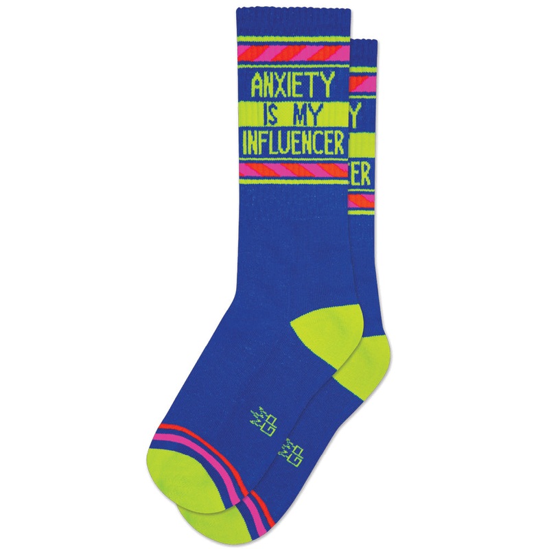 Anxiety Is My Influencer Gym Crew Socks