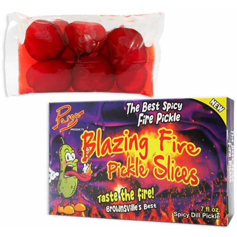 Blazing Fire Pickle Slices 7oz Box