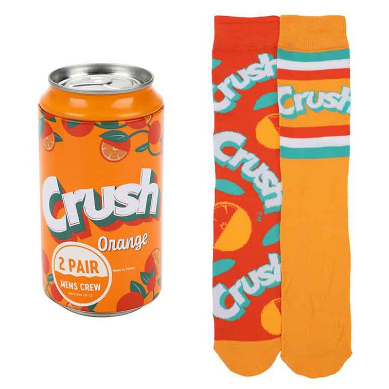 Crush 2 Pair Crew Socks Soda Can Set