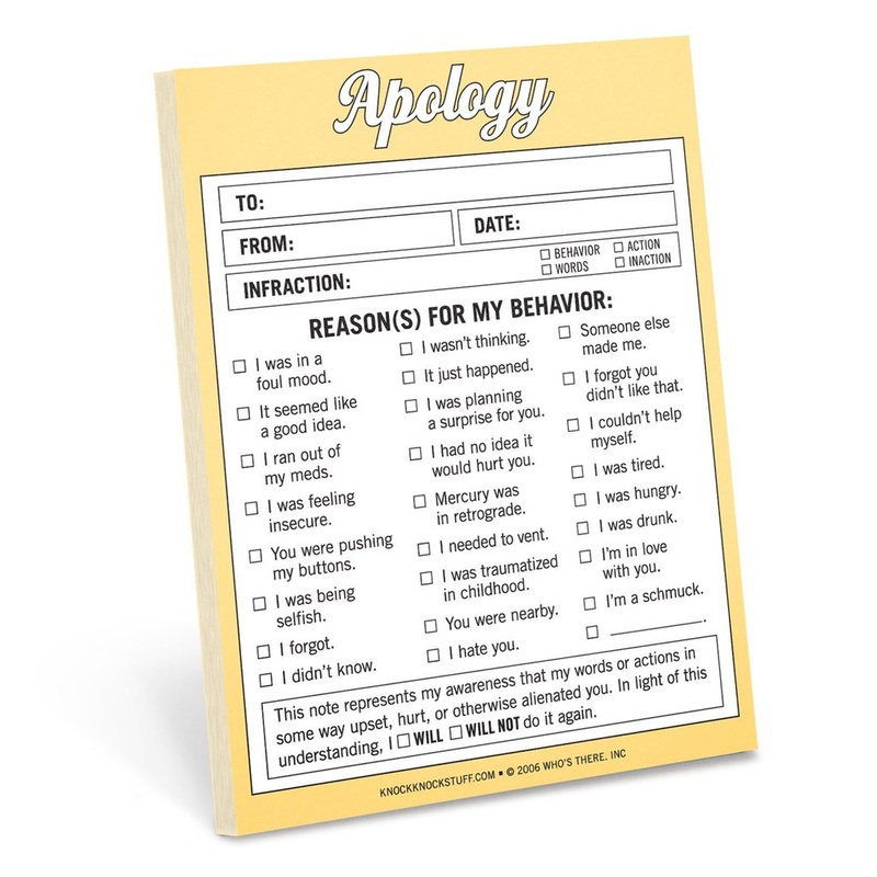 Apology Nifty Note