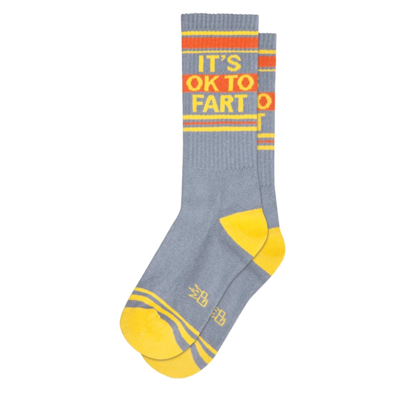 IT’S OK TO FART Ribbed Gym Socks