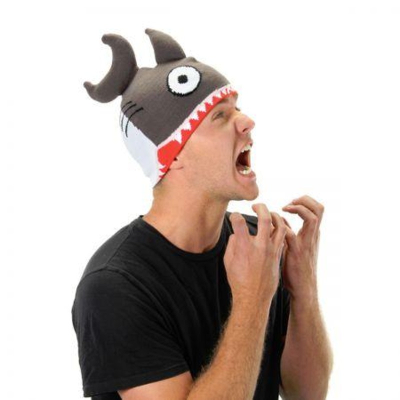 Man Eater Shark Knit Beanie