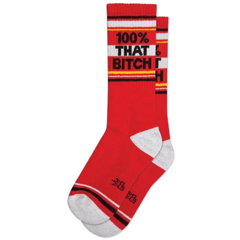 100% That Bitch Ribbed Gym Socks
