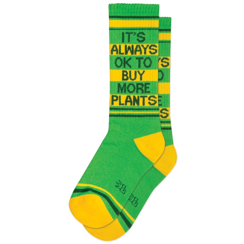 It’s always ok to buy more plants Ribbed Gym Socks