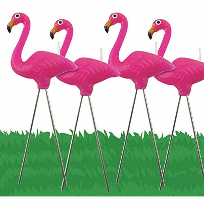 Flamingo Birthday Candles