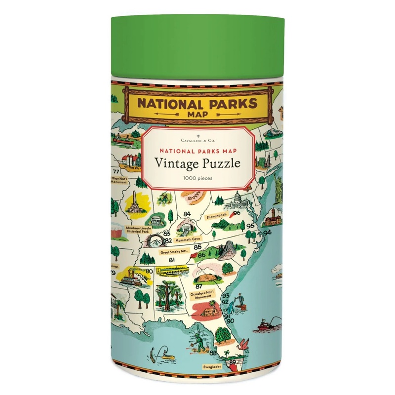 National Parks Map 1000 Pc  Puzzle