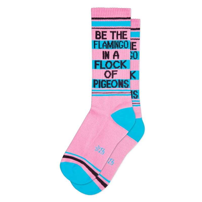 Be the Flamingo in the flock of Pigeons Socks-