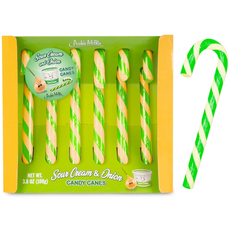 Sour Cream & Onion Candy Canes – set of 6