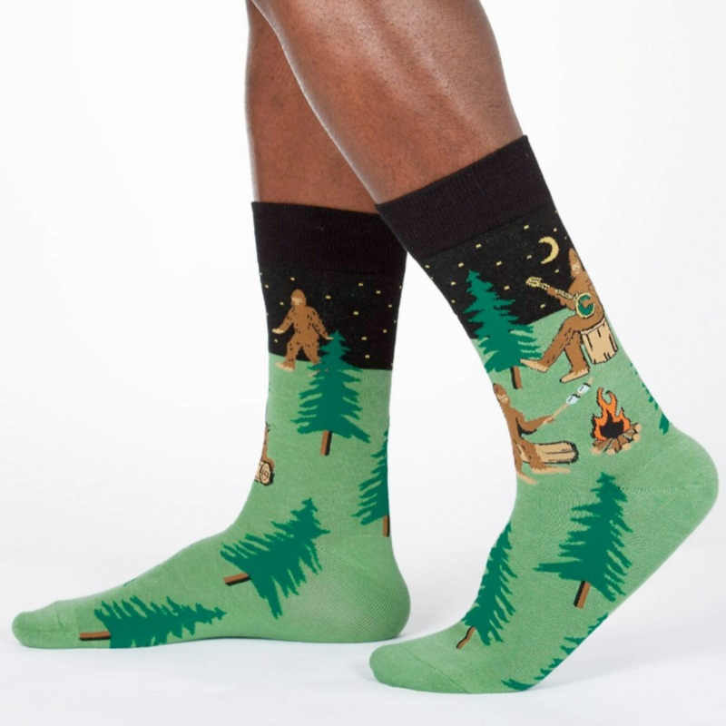 Sasquatch Camp Out Men’s Crew Socks
