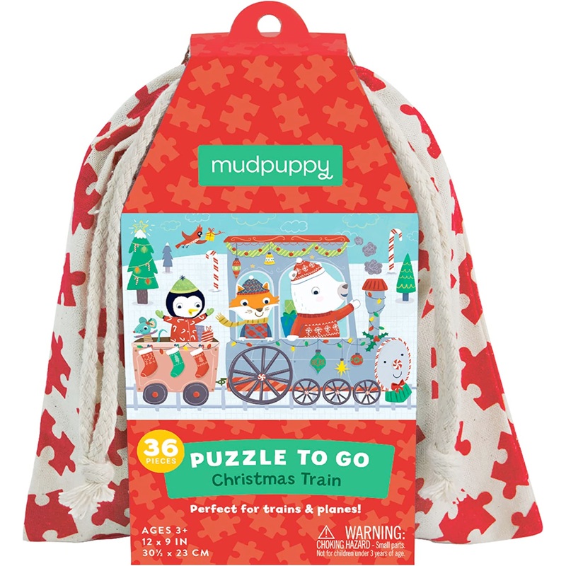 Holiday Puzzle to Go Christmas Train 36pc