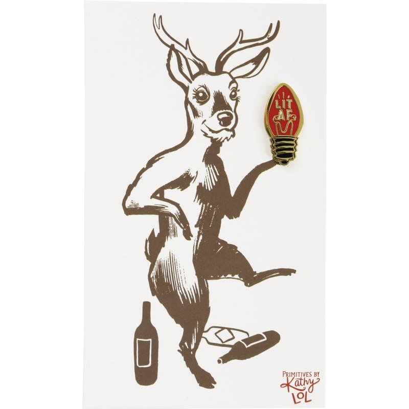 Lit AF Enamel Pin