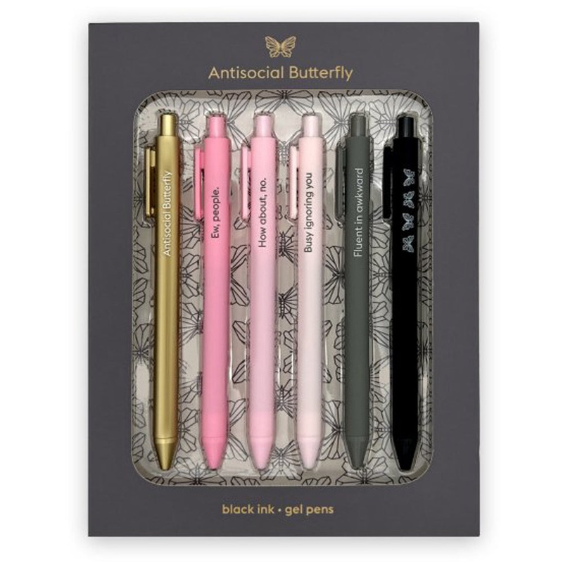 Antisocial Butterfly Gel Pens for Introverts