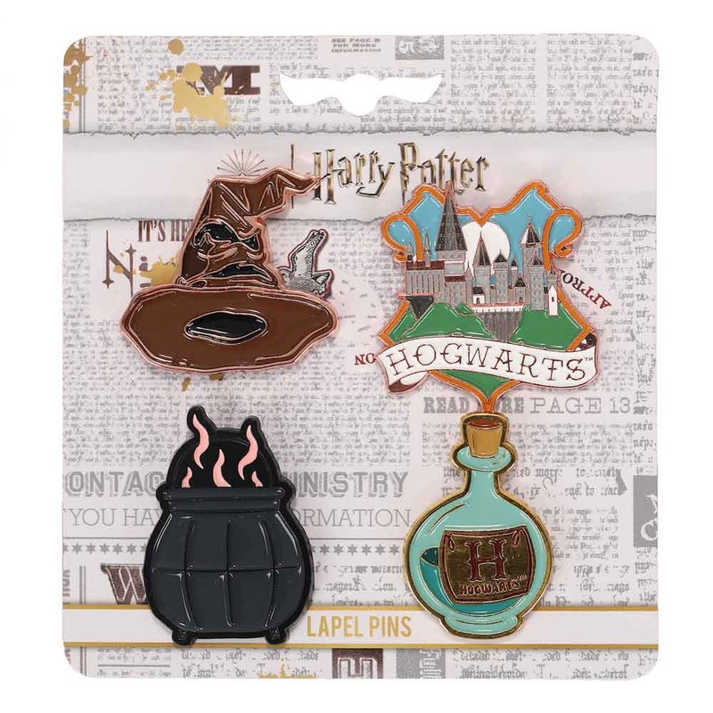 Harry Potter Hogwarts Icon Lapel Pins – set of 4