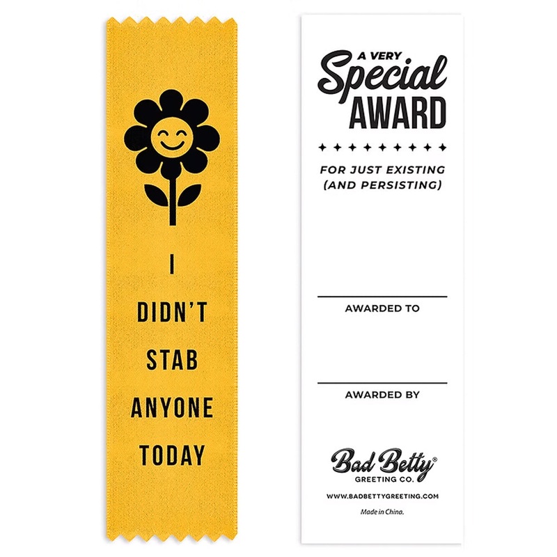 I Didnt Stab Anyone Today Ribbon