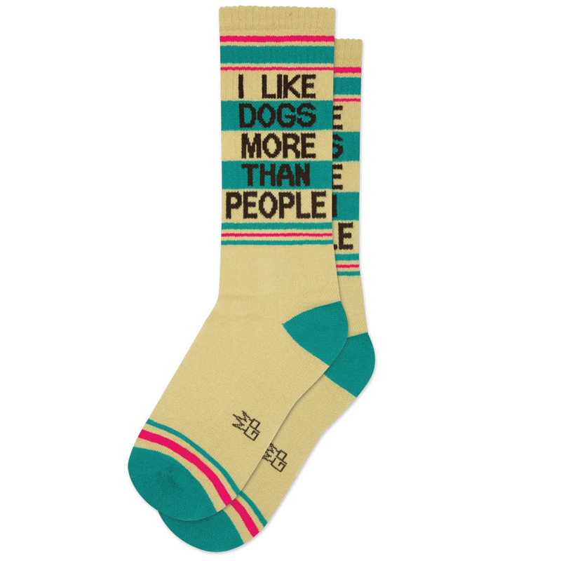 I Like Dogs More Than People Gym Crew Socks