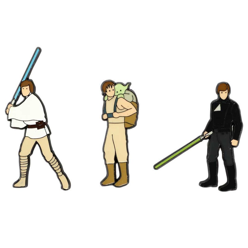 Star Wars Luke Skywalker Jedi Story – Set of 3 Pins