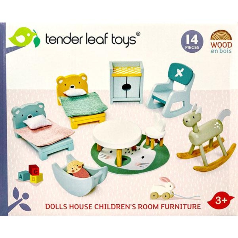 Dovetail Children’s Room Dollhouse Furniture