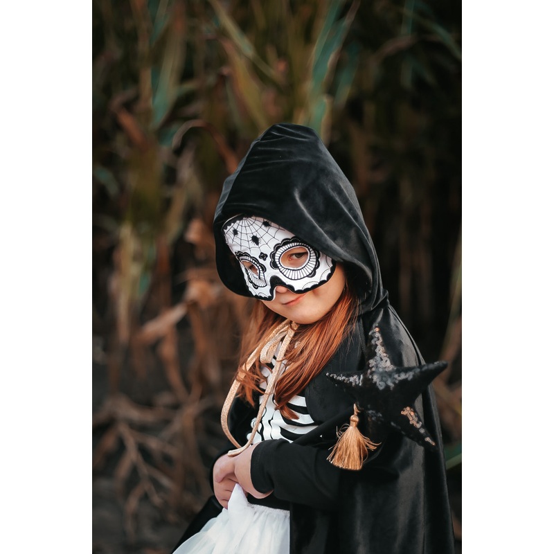 Black Halloween Skull Mask