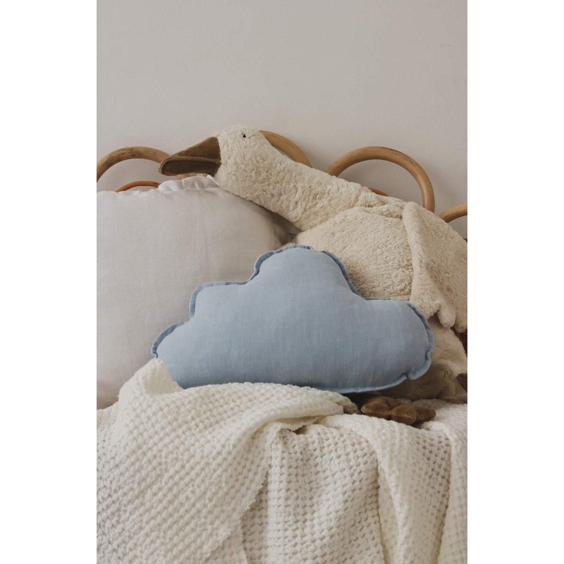 Linen Baby Blue Cloud Pillow