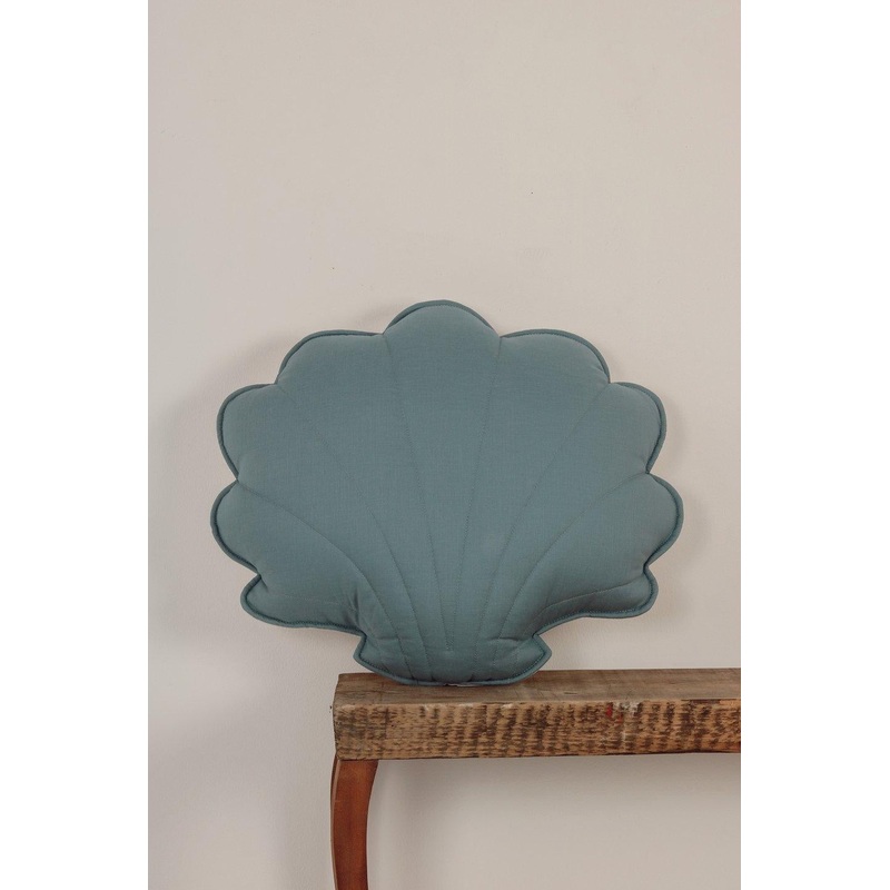 Linen Eye of the Sea Shell Pillow