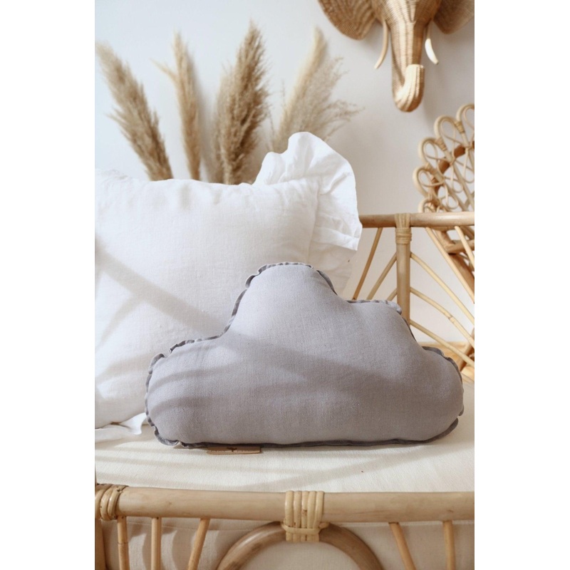 Linen Grey Cloud Pillow