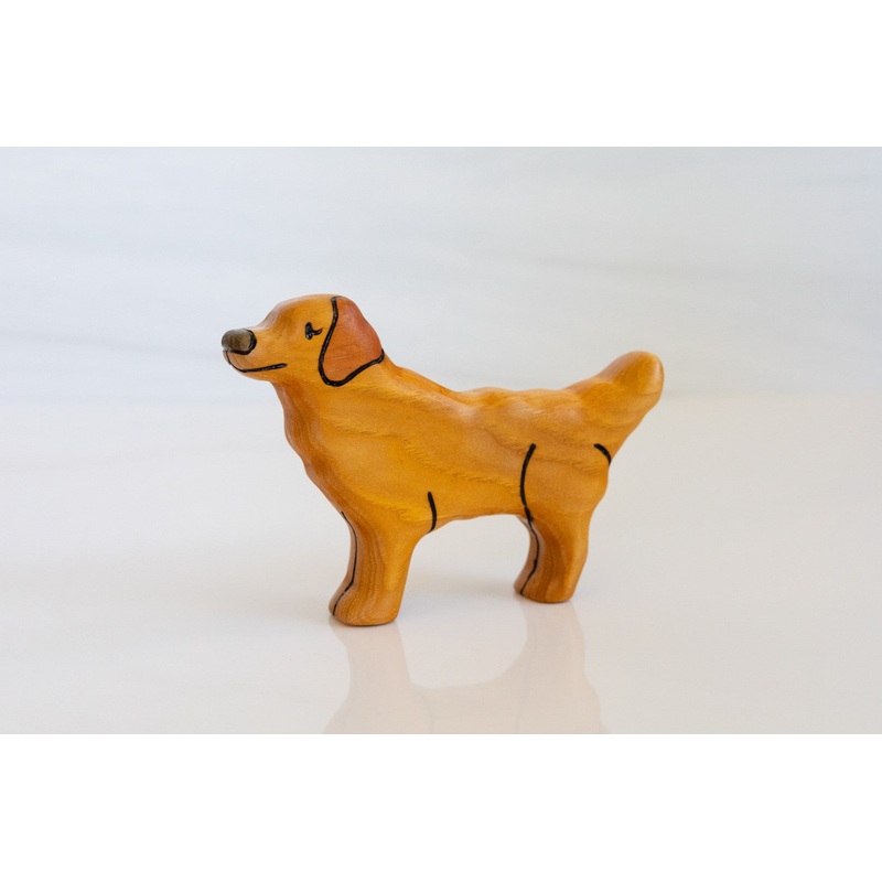 Wooden Golden Retriever Toy Dog