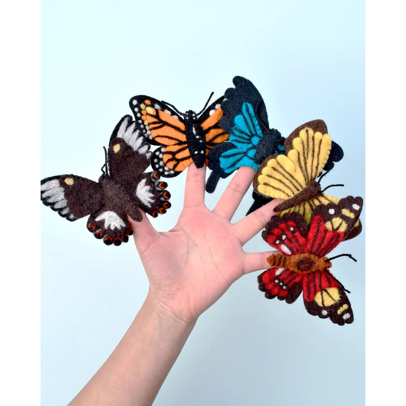Butterflies Finger Puppet Set of 5