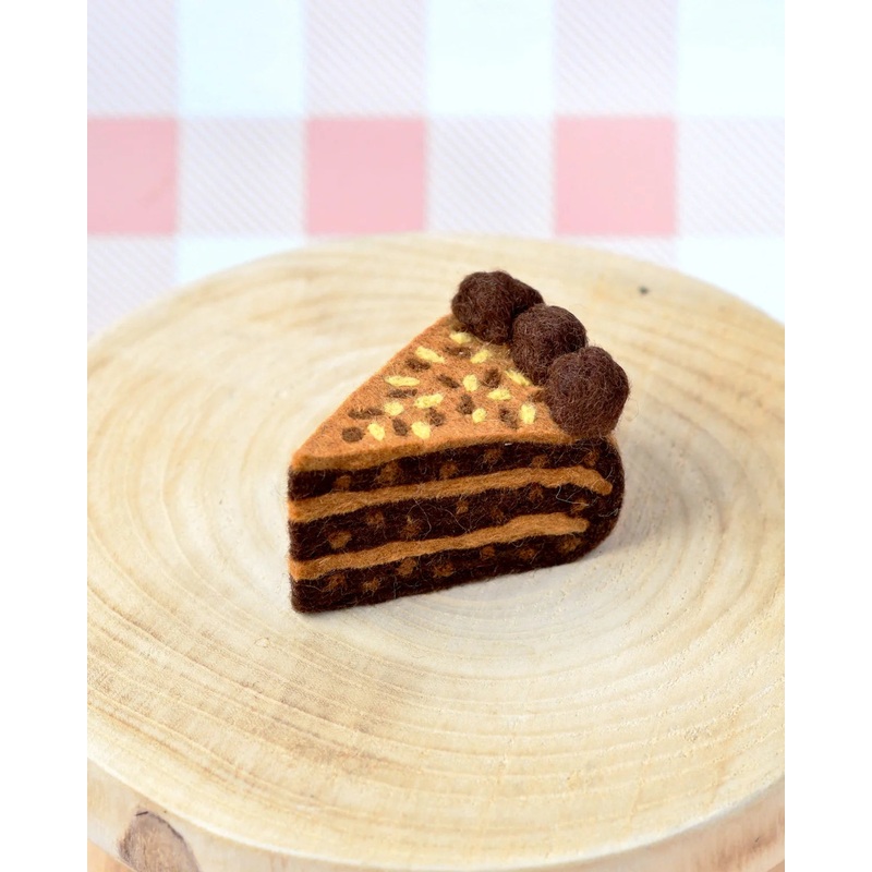 Felt German Chocolate Cake Slice