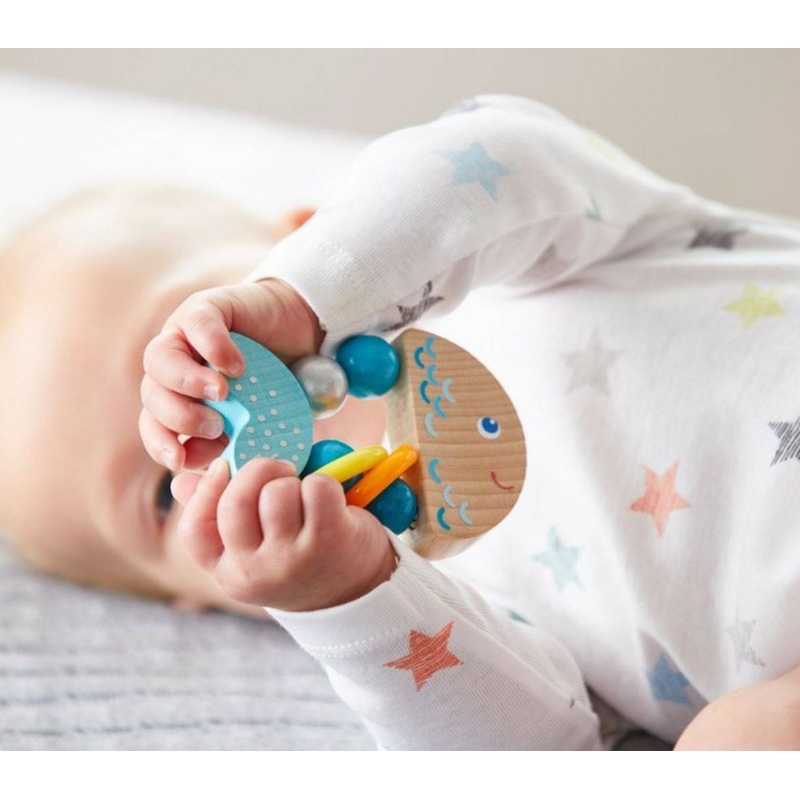 Rattlefish Wooden Baby Rattle