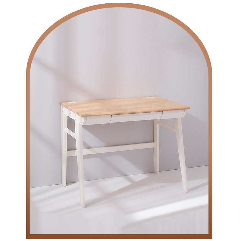 Calla Solid Wood Growth Desk – Flat-Storage Drawer – Natural Color