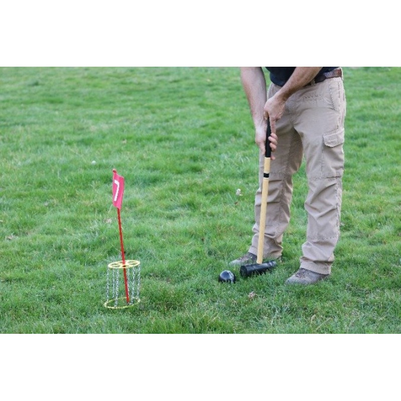 Deluxe Flag Croquet Golf Game Set, With Duffel Carry Bag
