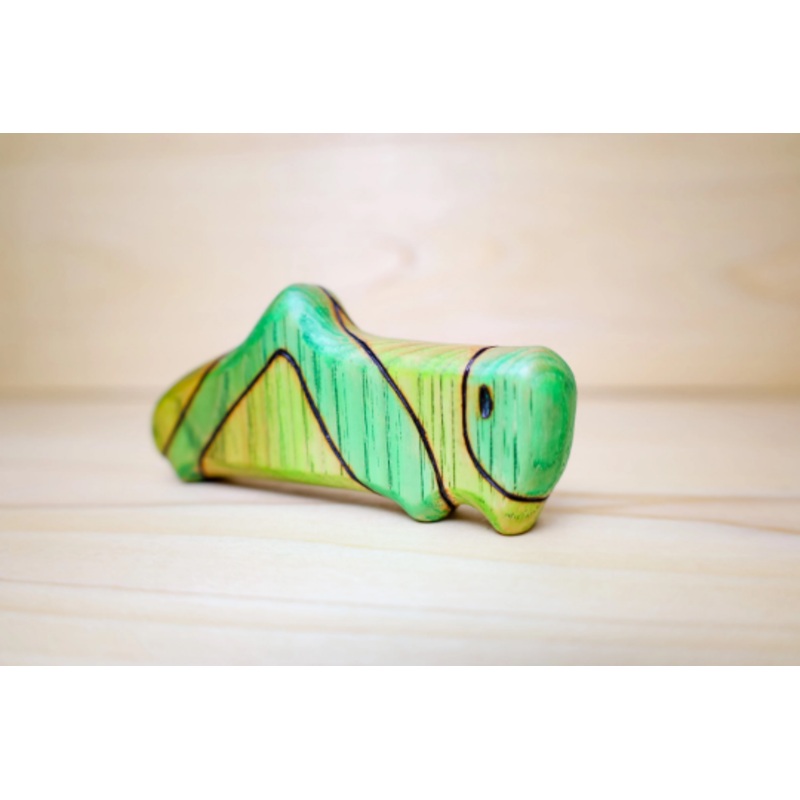 Wooden Green Grasshopper Toy