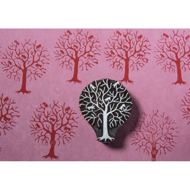 Tree with Birds Stamp
