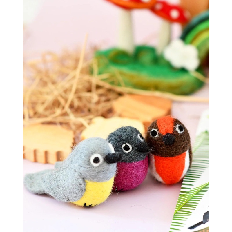 Felt Australian Robins, Set of 3
