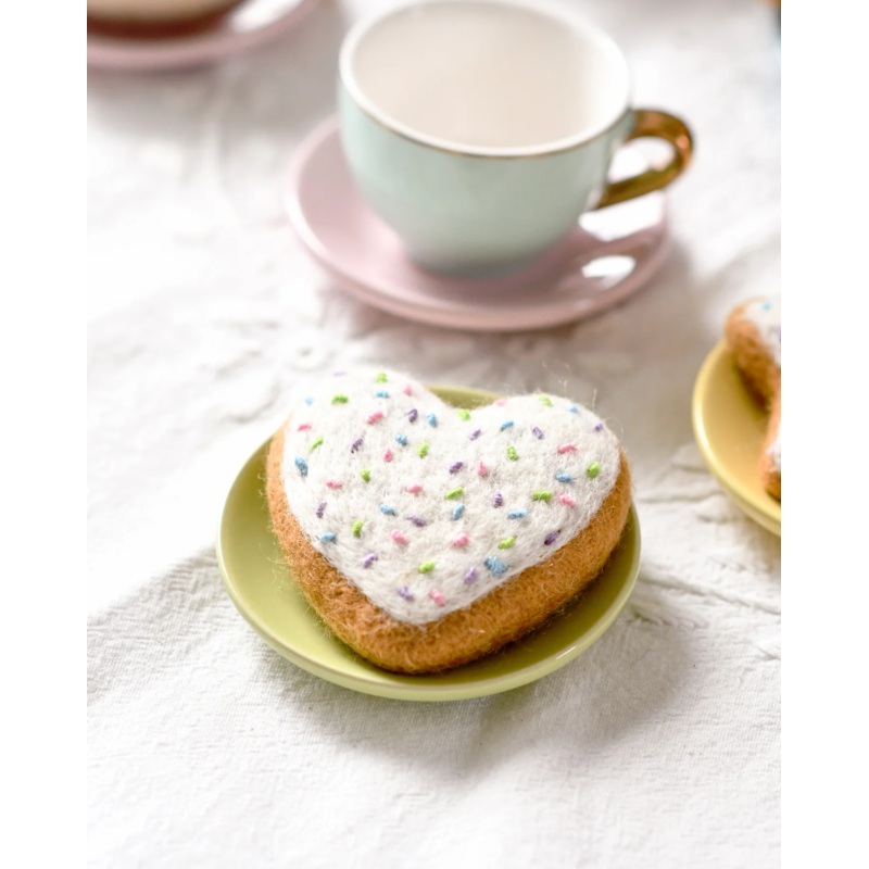 Felt Heart Icing Cookies with Sprinkles