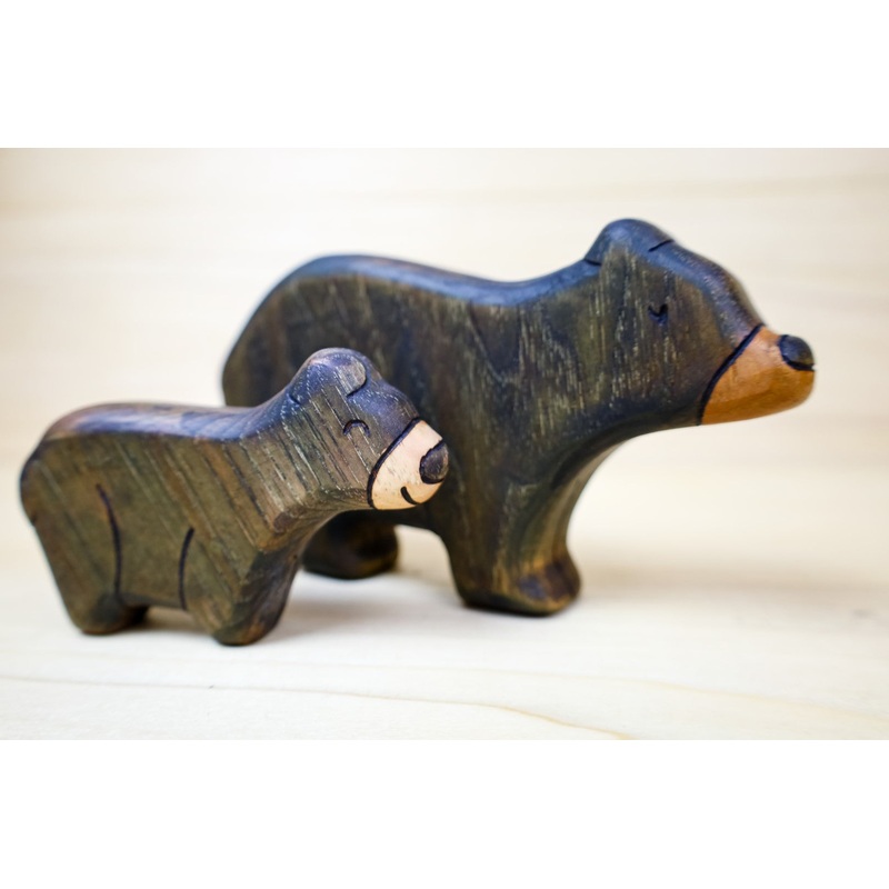 Wooden Black Bears- Mama or Baby